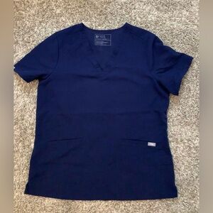 Figs navy blue scrub top size large